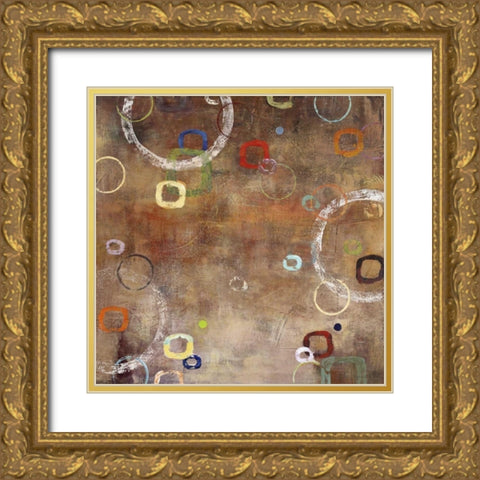 Binary II Gold Ornate Wood Framed Art Print with Double Matting by Dolce, Carmen