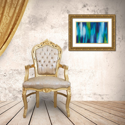 Aquos Gold Ornate Wood Framed Art Print with Double Matting by Soccio, Christine