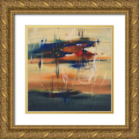 October Dream Gold Ornate Wood Framed Art Print with Double Matting by Ligeros, Cynthia