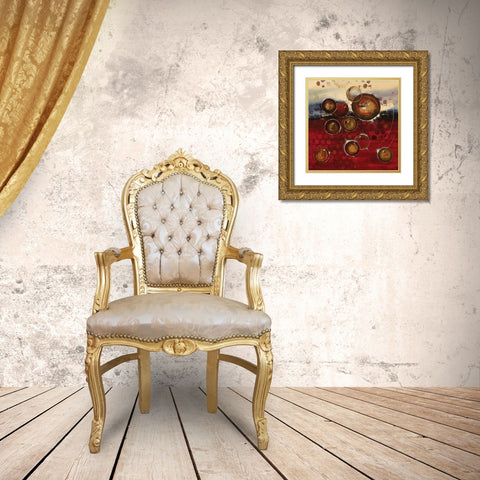 Luminous Night Gold Ornate Wood Framed Art Print with Double Matting by Ligeros, Cynthia