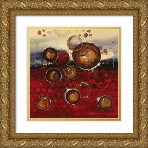 Luminous Night Gold Ornate Wood Framed Art Print with Double Matting by Ligeros, Cynthia