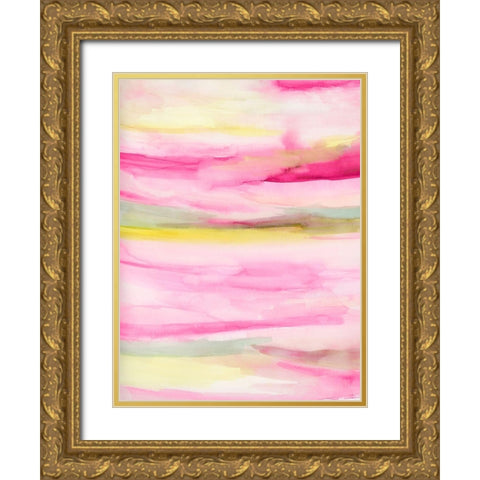 Sparkling II Gold Ornate Wood Framed Art Print with Double Matting by Essue, Christina