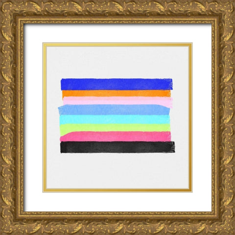 Linear Illusions I Gold Ornate Wood Framed Art Print with Double Matting by Essue, Christina