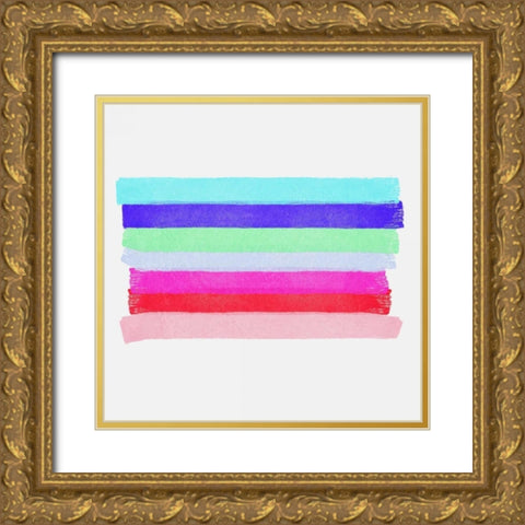 Linear Illusions II Gold Ornate Wood Framed Art Print with Double Matting by Essue, Christina