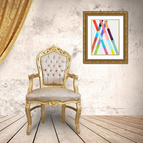 Blocking III Gold Ornate Wood Framed Art Print with Double Matting by Essue, Christina