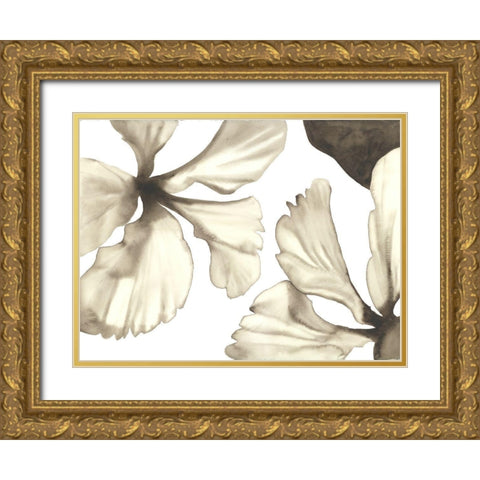 Hibiscus II Gold Ornate Wood Framed Art Print with Double Matting by Hendrick, Cathy
