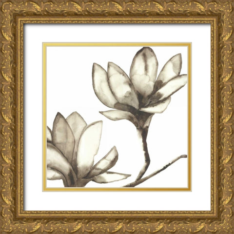 Magnolia III Gold Ornate Wood Framed Art Print with Double Matting by Hendrick, Cathy