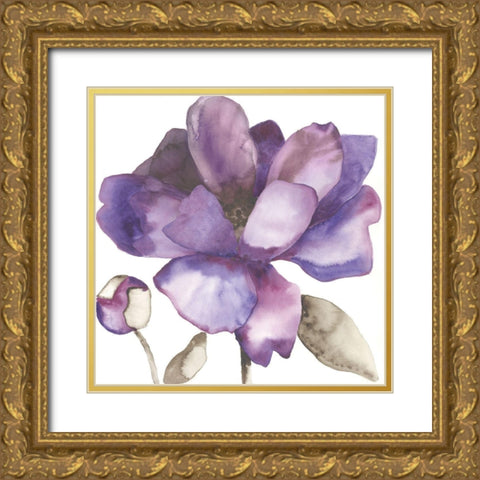 Purple Beauty I Gold Ornate Wood Framed Art Print with Double Matting by Hendrick, Cathy