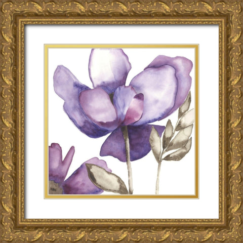 Purple Beauty II Gold Ornate Wood Framed Art Print with Double Matting by Hendrick, Cathy