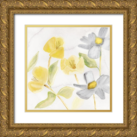 Light Bouquet II Gold Ornate Wood Framed Art Print with Double Matting by Hendrick, Cathy