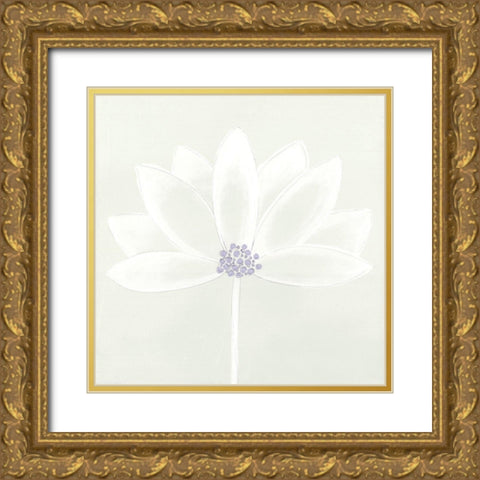 Lotus I Gold Ornate Wood Framed Art Print with Double Matting by Hendrick, Cathy