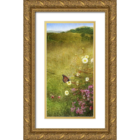In the Meadow I Gold Ornate Wood Framed Art Print with Double Matting by Vest, Chris