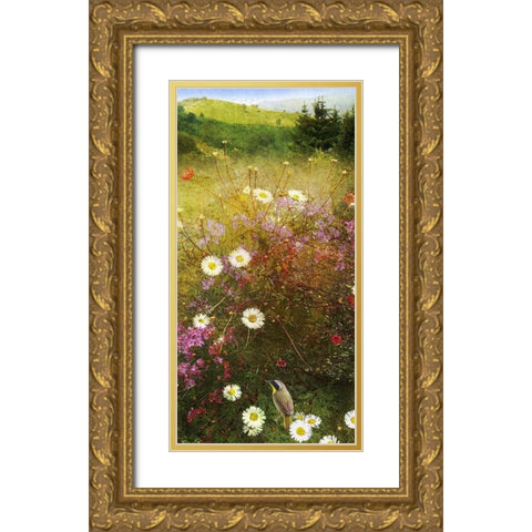 In the Meadow II Gold Ornate Wood Framed Art Print with Double Matting by Vest, Chris
