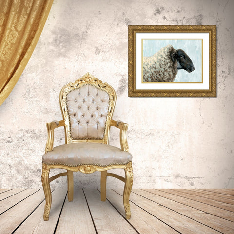 Easy Going Gold Ornate Wood Framed Art Print with Double Matting by Perejogina, Dina
