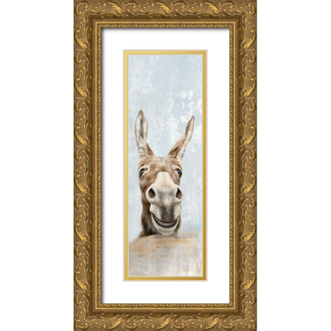 The Donkeys  Gold Ornate Wood Framed Art Print with Double Matting by Perejopgina, Dina