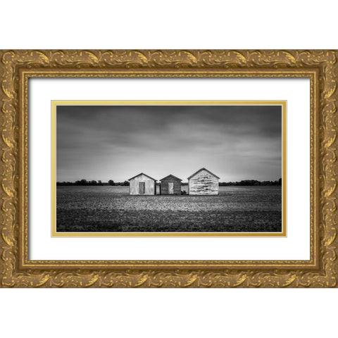 Frosty Winter Gold Ornate Wood Framed Art Print with Double Matting by Orlov, Irena