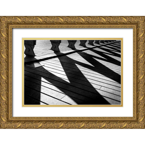 Afternoon Lines  Gold Ornate Wood Framed Art Print with Double Matting by Kirshner, Dmitry