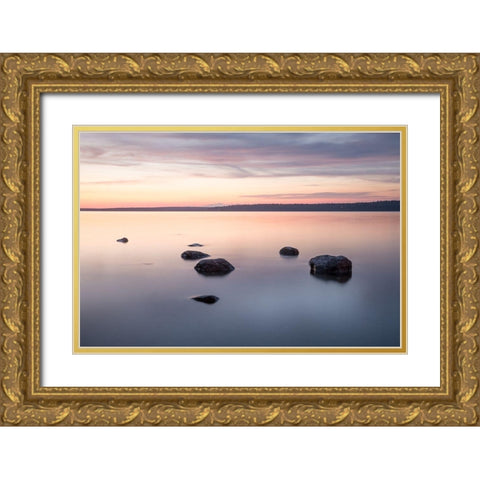 Quietly Waiting Gold Ornate Wood Framed Art Print with Double Matting by Kirshner, Dmitry