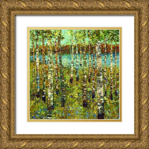 Purple Birch Gold Ornate Wood Framed Art Print with Double Matting by Dolce, Carmen