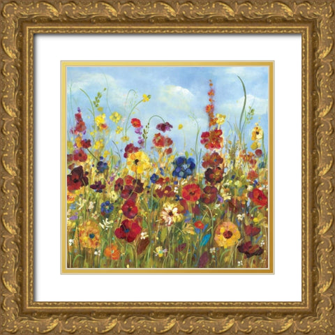 Sunshine Meadow I Gold Ornate Wood Framed Art Print with Double Matting by Dolce, Carmen