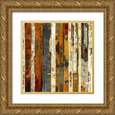 Red Amber I Gold Ornate Wood Framed Art Print with Double Matting by Dolce, Carmen