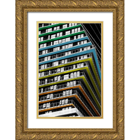 Rsinbow Bulding Story  Gold Ornate Wood Framed Art Print with Double Matting by Dulis, Peter