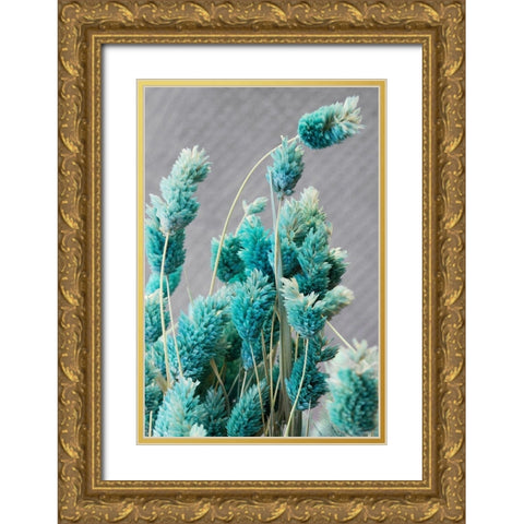 Autumnal Teal I Gold Ornate Wood Framed Art Print with Double Matting by Savone, Daniela