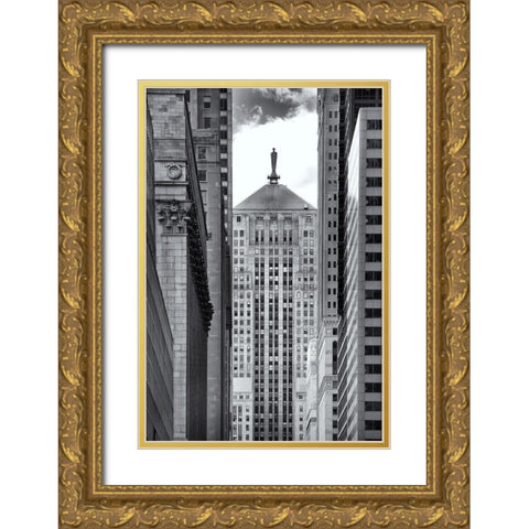 Chicago La Selle Gold Ornate Wood Framed Art Print with Double Matting by Stein, Daniel