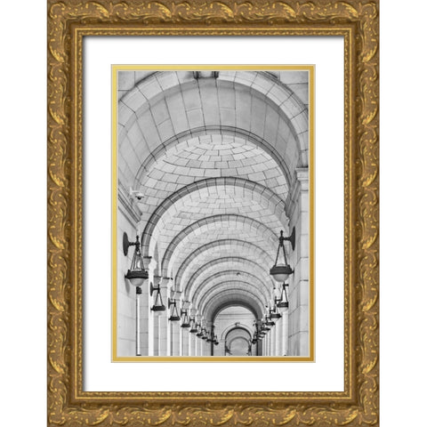 Union Station Arches Gold Ornate Wood Framed Art Print with Double Matting by Stein, Daniel