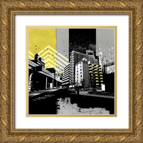 Triptych II Gold Ornate Wood Framed Art Print with Double Matting by Brizzi, Elizabeth