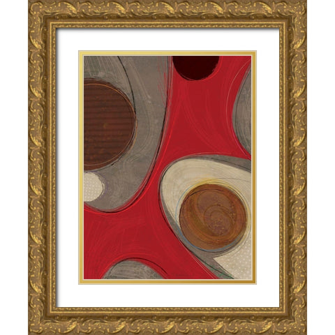 Evolution III Gold Ornate Wood Framed Art Print with Double Matting by Varrasso, Enrico