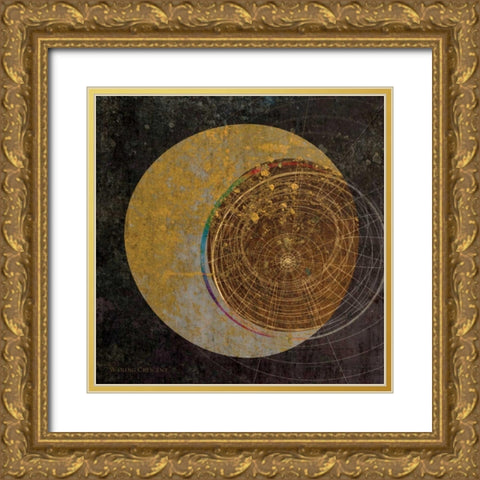 Waning Crescent Gold Ornate Wood Framed Art Print with Double Matting by Varrasso, Enrico