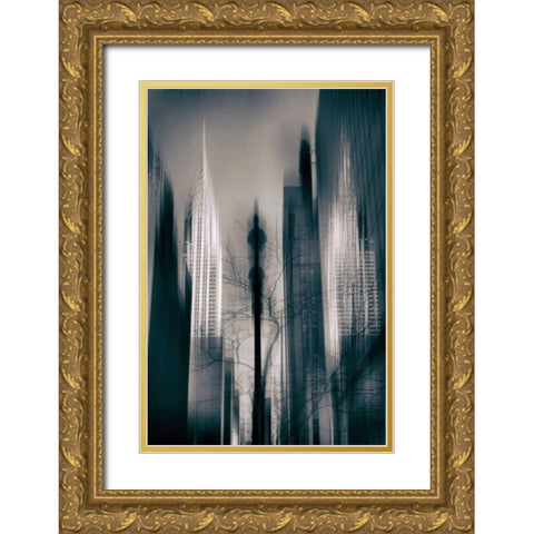Metropolis Gold Ornate Wood Framed Art Print with Double Matting by Jenney, Jessica