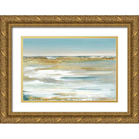 Blue Horizon I Gold Ornate Wood Framed Art Print with Double Matting by Mravyan, Valeria