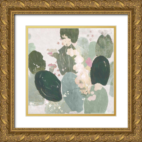 Tender Orchid III  Gold Ornate Wood Framed Art Print with Double Matting by Evelia