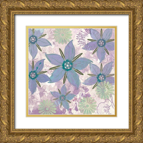 Borage Sprites of SagradaÂ  Gold Ornate Wood Framed Art Print with Double Matting by Evelia