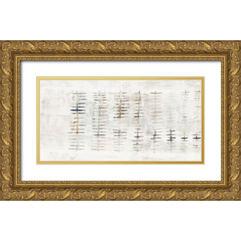 Gleaning Gold Ornate Wood Framed Art Print with Double Matting by Leonard, Sarah