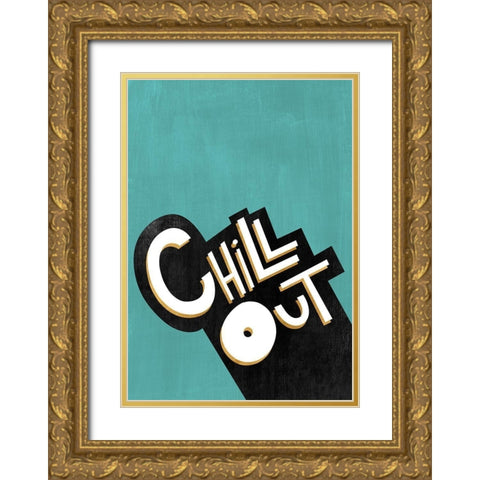 Chill Out  Gold Ornate Wood Framed Art Print with Double Matting by Leonard, Sarah