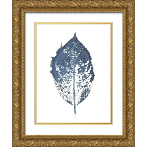 Beginning in Blue VII Gold Ornate Wood Framed Art Print with Double Matting by Evans, Amy