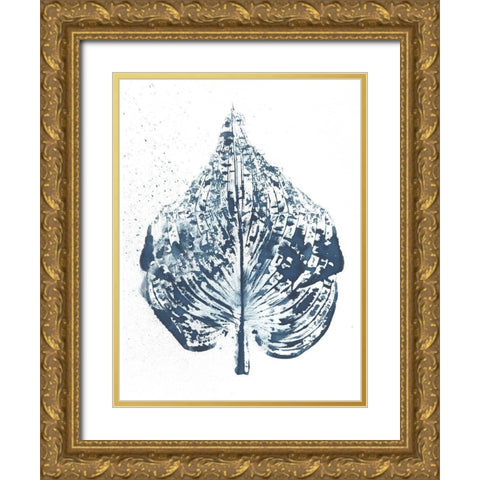 Beginning in Blue VIII Gold Ornate Wood Framed Art Print with Double Matting by Evans, Amy