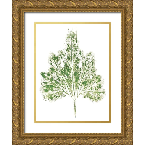 Beginning In Blue IX - Green Version  Gold Ornate Wood Framed Art Print with Double Matting by Evans, Amy