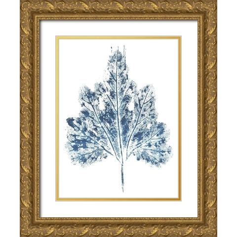 Beginning in Blue IX Gold Ornate Wood Framed Art Print with Double Matting by Evans, Amy