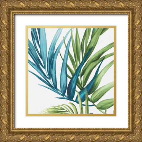 Palm Leaves IV Gold Ornate Wood Framed Art Print with Double Matting by Watts, Eva
