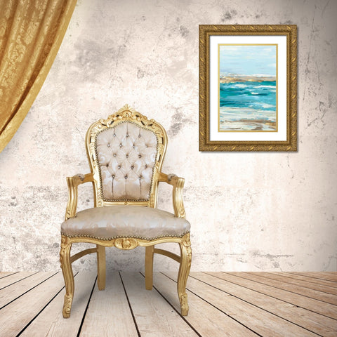 Sea Side I Gold Ornate Wood Framed Art Print with Double Matting by Watts, Eva