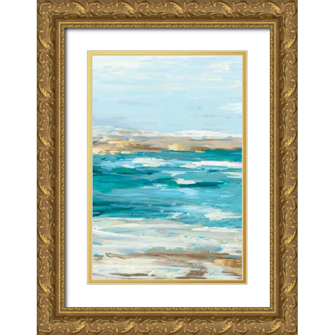 Sea Side I Gold Ornate Wood Framed Art Print with Double Matting by Watts, Eva