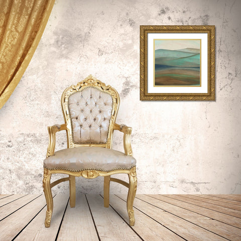 Mountainscape II Gold Ornate Wood Framed Art Print with Double Matting by Watts, Eva