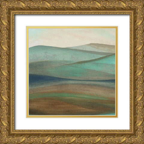 Mountainscape II Gold Ornate Wood Framed Art Print with Double Matting by Watts, Eva