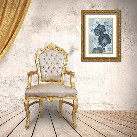 Delicate Blooms II Gold Ornate Wood Framed Art Print with Double Matting by Watts, Eva