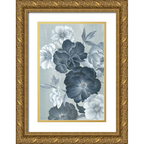 Delicate Blooms II Gold Ornate Wood Framed Art Print with Double Matting by Watts, Eva