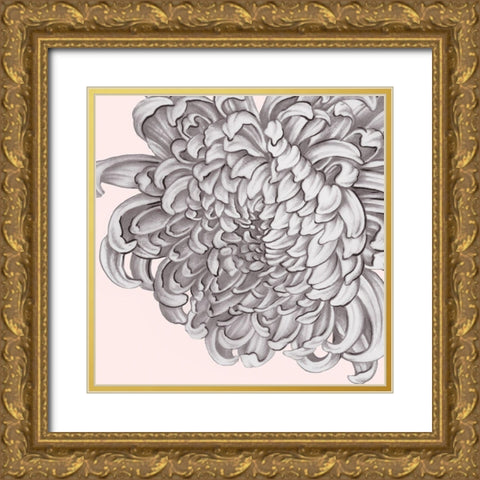 Blush Peony I Gold Ornate Wood Framed Art Print with Double Matting by Watts, Eva